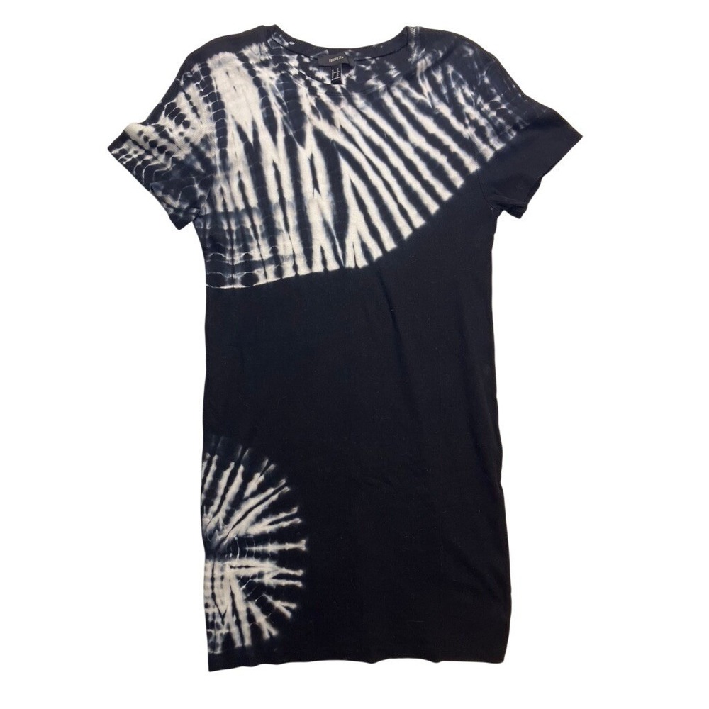 Forever 21 Dress Womens 3X Black Tie‎ Dye Ribbed Short Sleeve T-Shirt